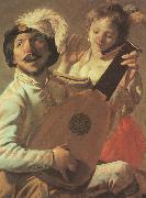 Hendrick Terbrugghen The Duet-l oil painting reproduction